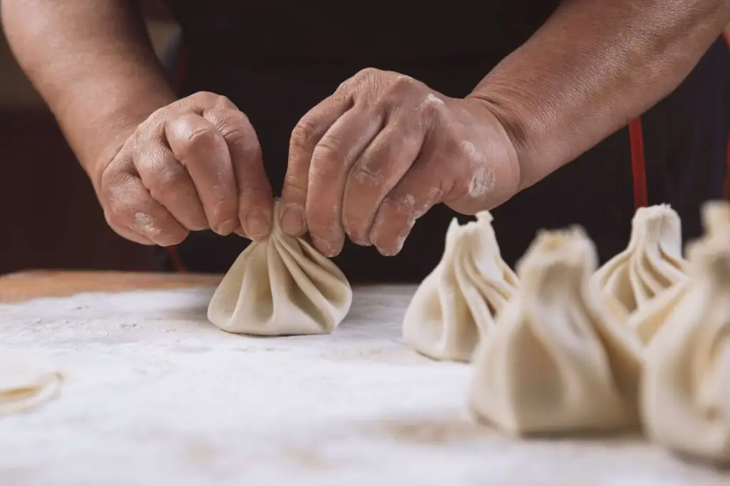 Making Georgian Dumplings