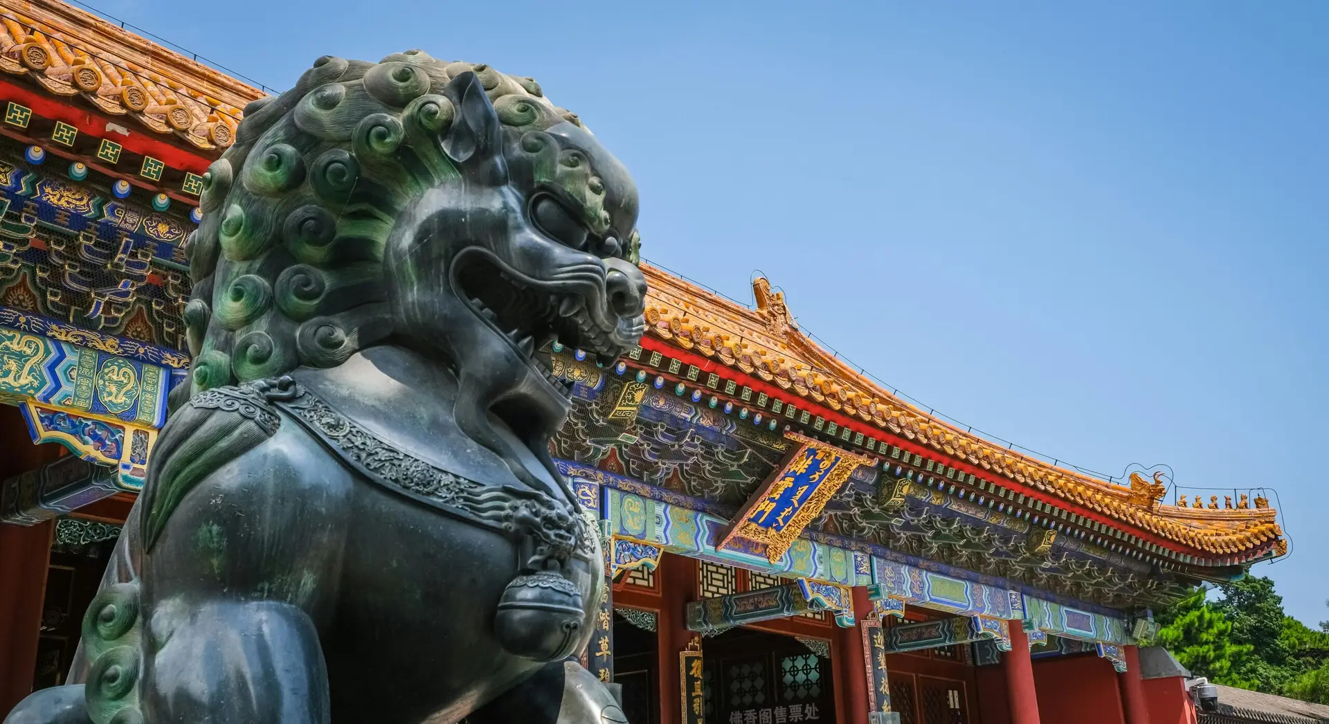 Chinese Lion at Forbidden City in China